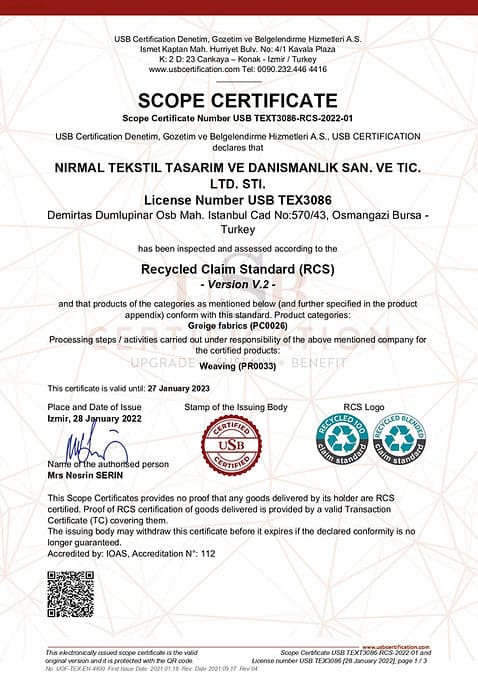 RCS Sertifikası